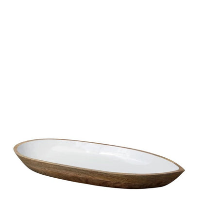 Madras Wooden Oval Dish - Waha Lifestyle