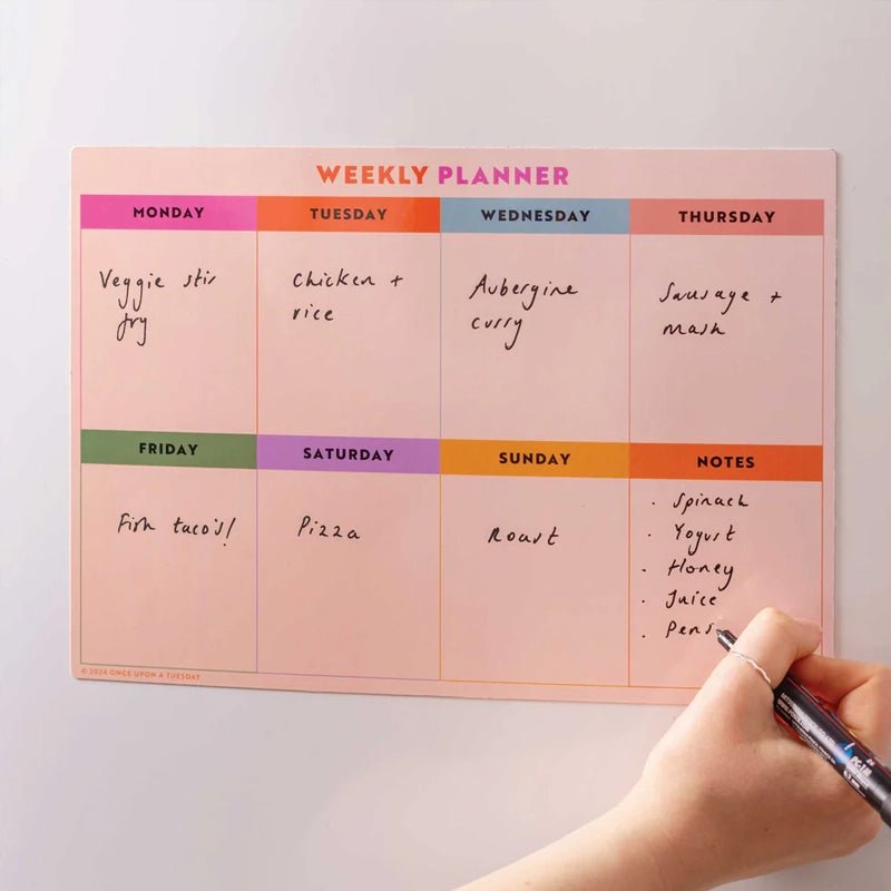 Magnetic Grid Weekly Planner for Fridge - A4 - Waha Lifestyle