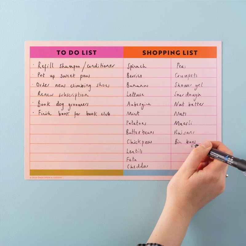 Magnetic Shopping &amp; To - Do List Weekly Planner for Fridge - A4 - Waha Lifestyle