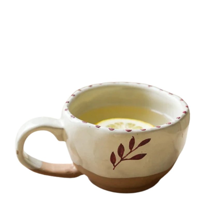 Hand-painted Botanic Ceramic Tea Cup - 250ml
