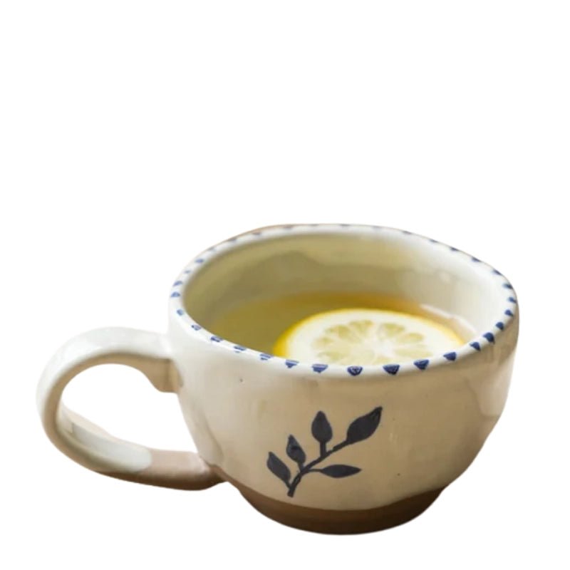 Hand-painted Botanic Ceramic Tea Cup - 250ml