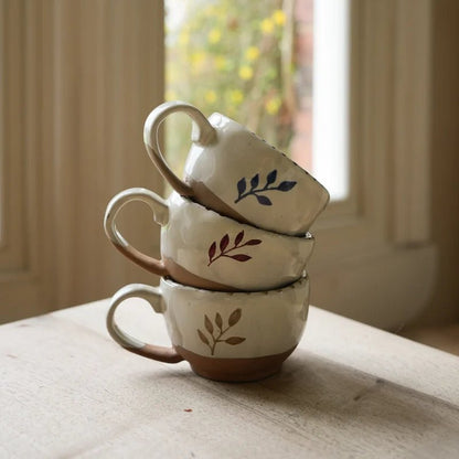 Hand-painted Botanic Ceramic Tea Cup - 250ml
