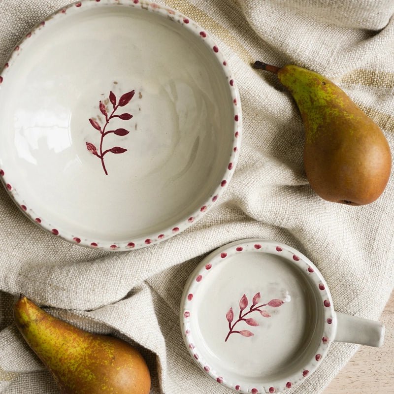 Hand-painted Ceramic Botanic Olive Dish