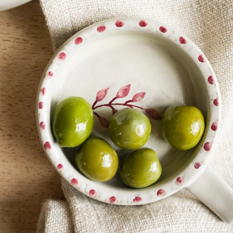 Hand-painted Ceramic Botanic Olive Dish