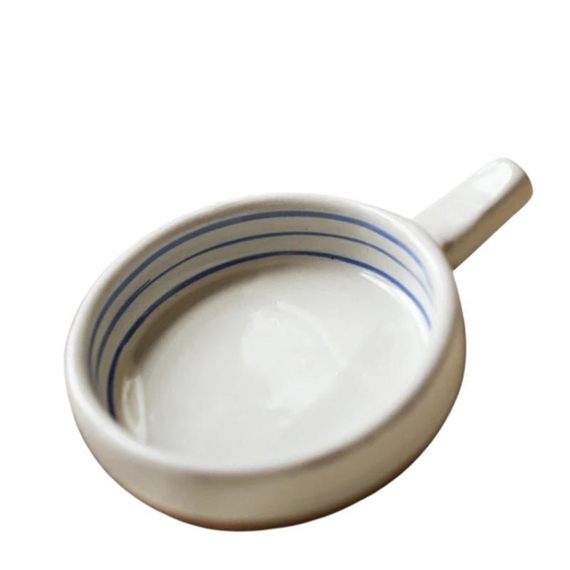 Hand-painted Ceramic Breton Stripe Olive Dish