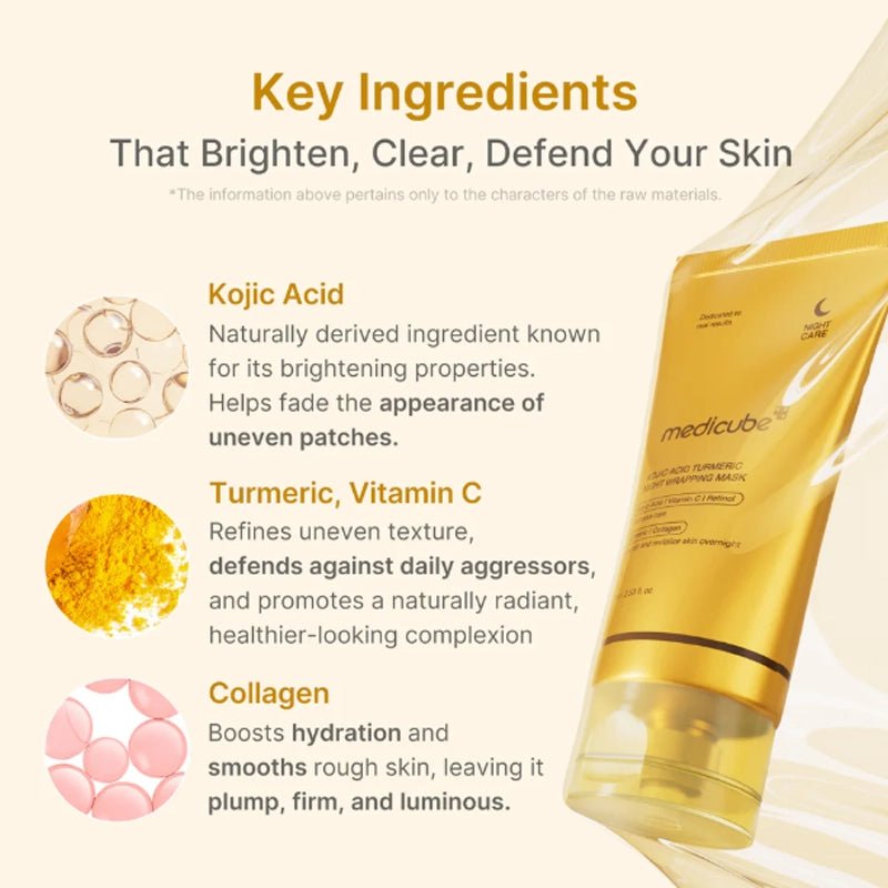 Kojic Acid &amp; Turmeric Brightening Overnight Wrapping Mask - 75ml