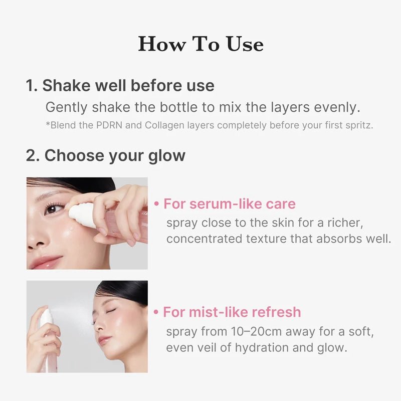 PDRN Pink Collagen Glow Jelly Mist Serum - 100ml