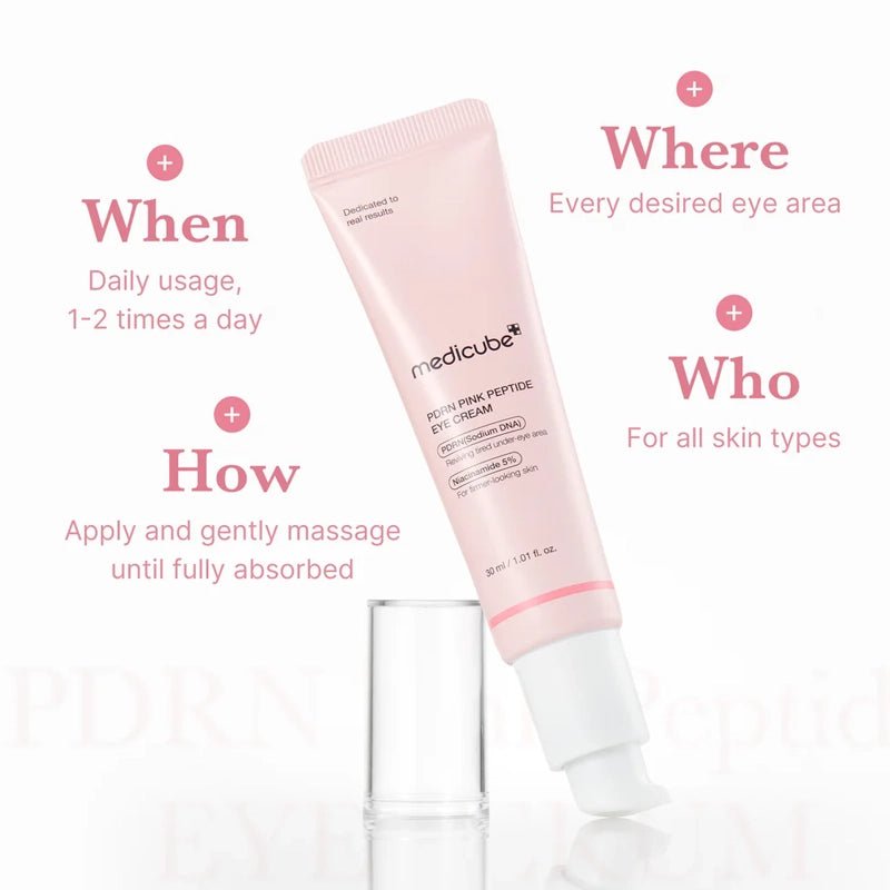PDRN Pink Peptide Eye Cream for Dark Circles &amp; Wrinkle Care - 30ml