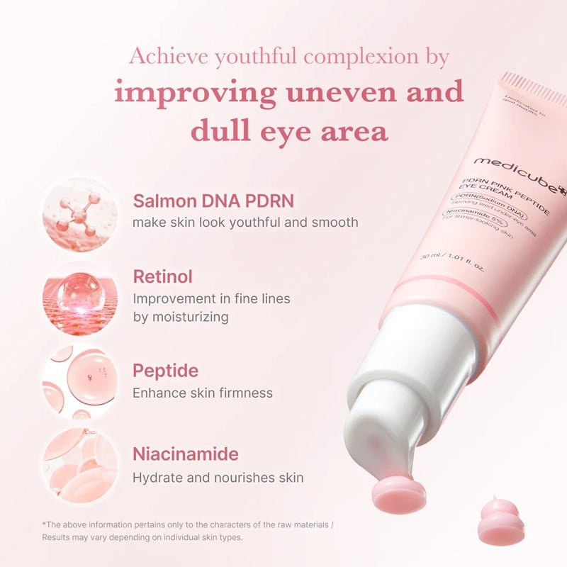 PDRN Pink Peptide Eye Cream for Dark Circles &amp; Wrinkle Care - 30ml