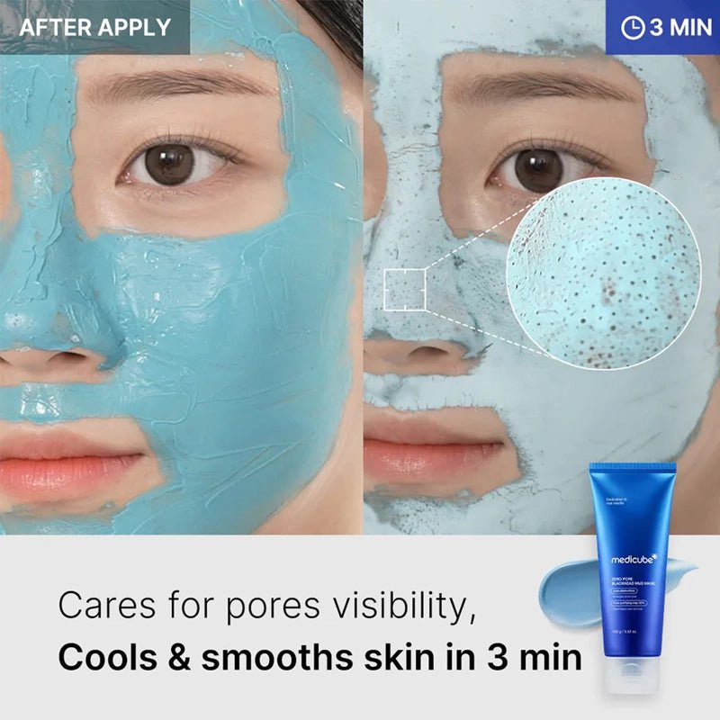 Zero Pore Blackhead Mud Facial Mask for Deep Pore Care - 100g