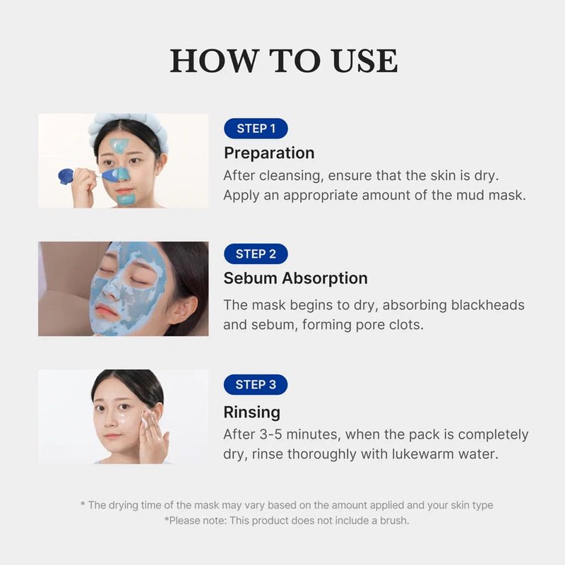 Zero Pore Blackhead Mud Facial Mask for Deep Pore Care - 100g