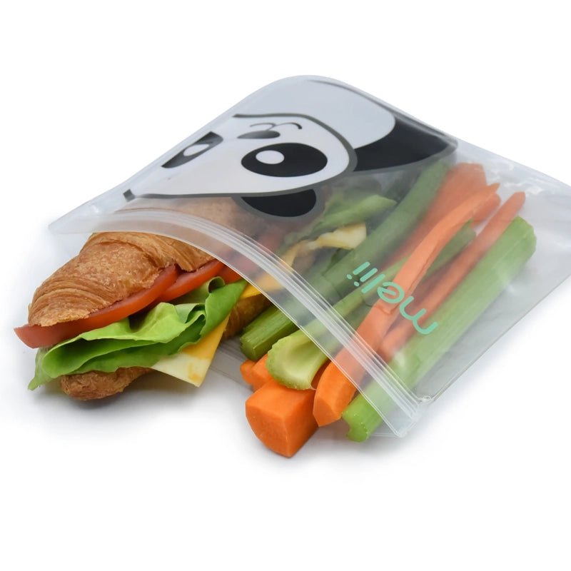 Kids EVA Reusable Leakproof Snack Bags for Food Storage - 4pcs