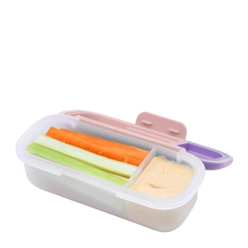 Leakproof Snack &amp; Dip Container for Kids Lunch Boxes