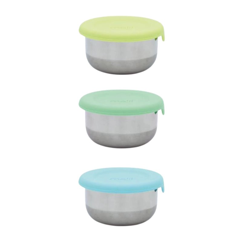 MELII Mini Stainless Steel Condiment Containers - Set of 3 in Kuwait - Waha Lifestyle