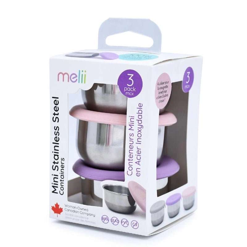 MELII Mini Stainless Steel Condiment Containers - Set of 3 in Kuwait - Waha Lifestyle