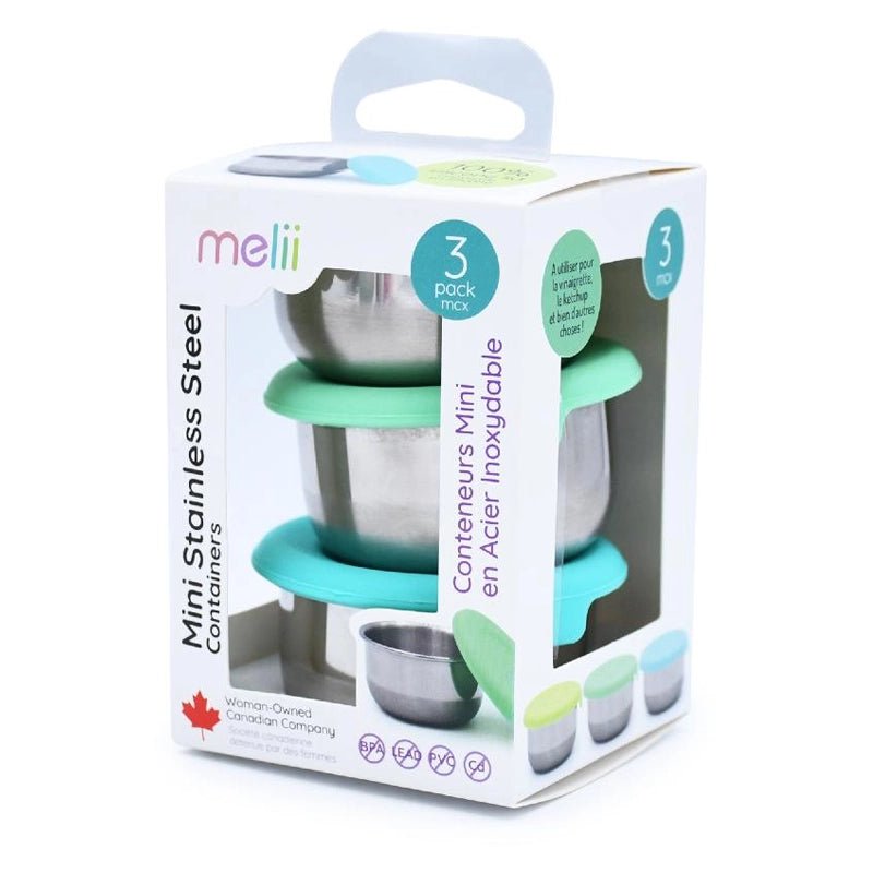 MELII Mini Stainless Steel Condiment Containers - Set of 3 in Kuwait - Waha Lifestyle