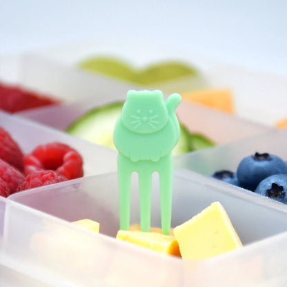 Reusable Food Picks with Animal Designs - Set of 6