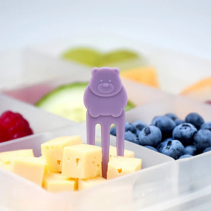 Reusable Food Picks with Animal Designs - Set of 6