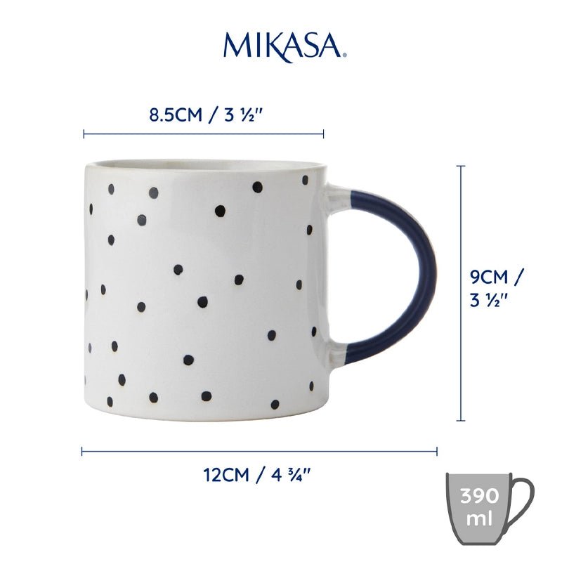 Spotty Stoneware Coffee Mug - 390ml