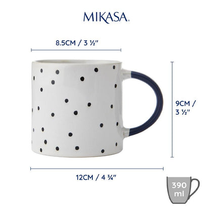 Spotty Stoneware Coffee Mug - 390ml