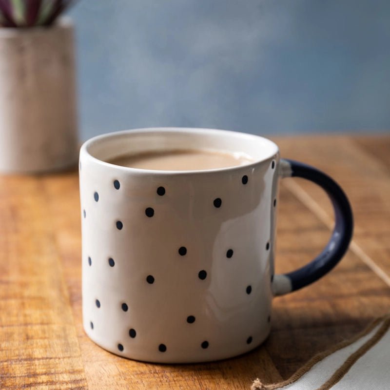 Spotty Stoneware Coffee Mug - 390ml