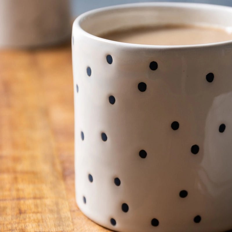 Spotty Stoneware Coffee Mug - 390ml