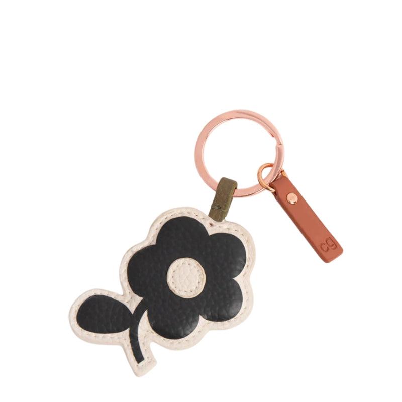 Mono Flower Keyring - Black / Beige - Waha Lifestyle