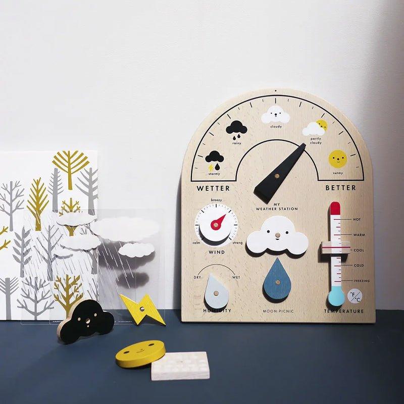 Moon Picnic My Weather Station Wooden Educational Toy - Waha Lifestyle