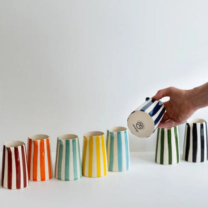 Ceramic Creamer with Candy Stripes - 350ml