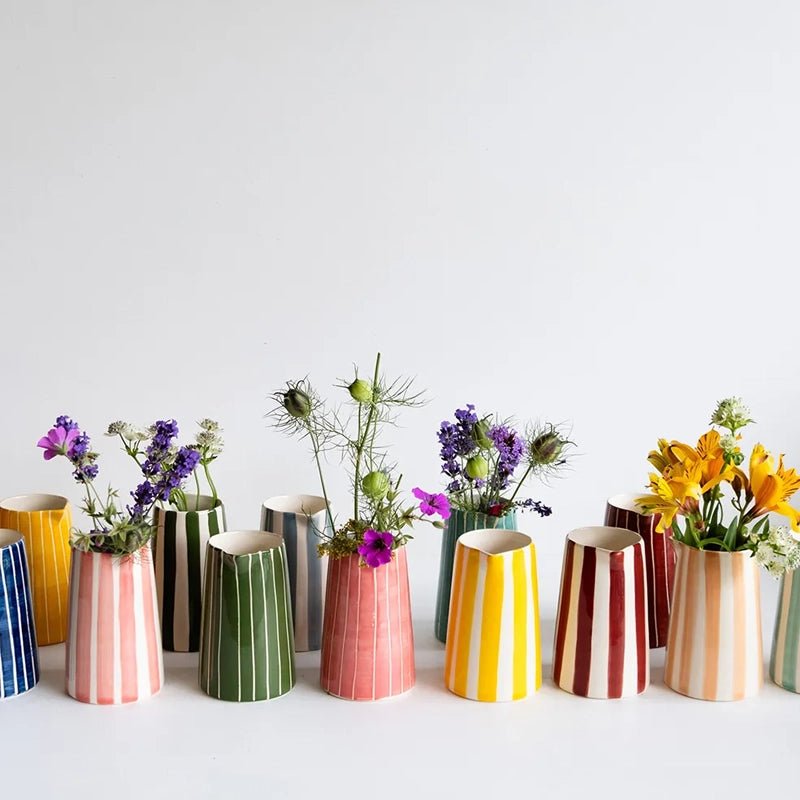 Ceramic Creamer with Candy Stripes - 350ml