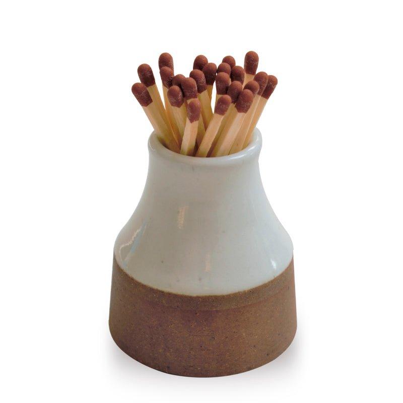 MW Home Ceramic Matches Holder &amp; Striker Bottle - Waha Lifestyle