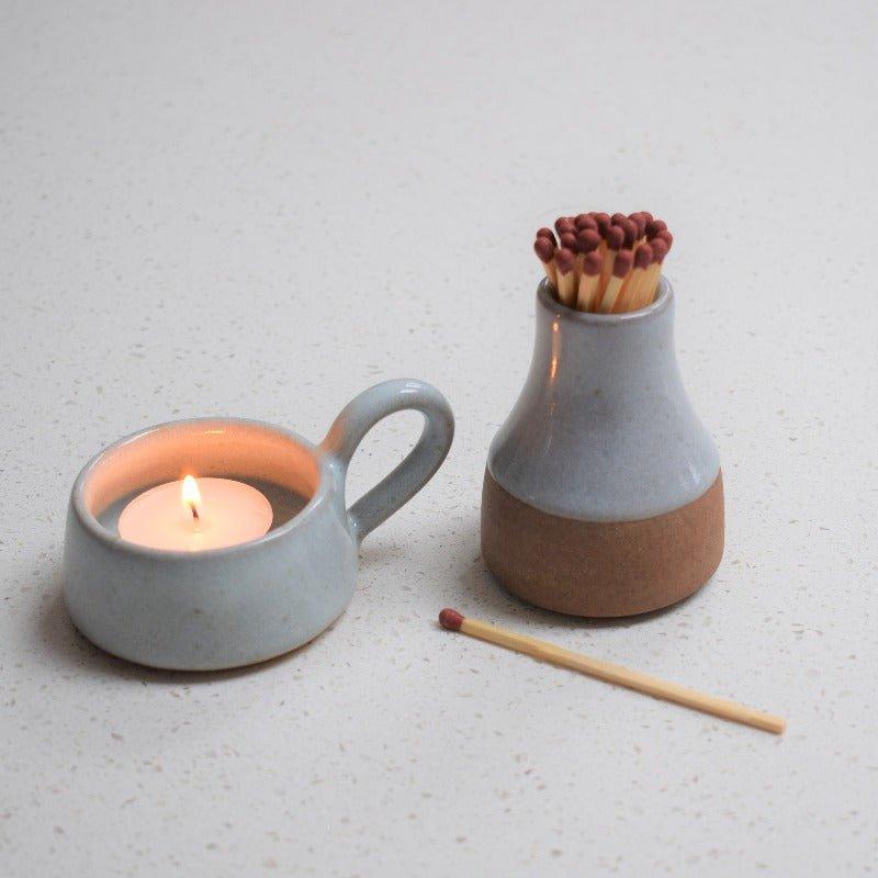 MW Home Ceramic Matches Holder &amp; Striker Bottle - Waha Lifestyle