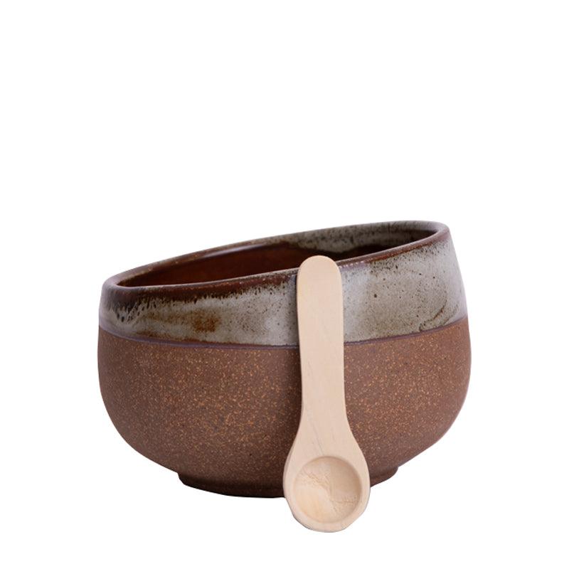 MW Home Ceramic Salt Cellar With Wooden Spoon - Waha Lifestyle