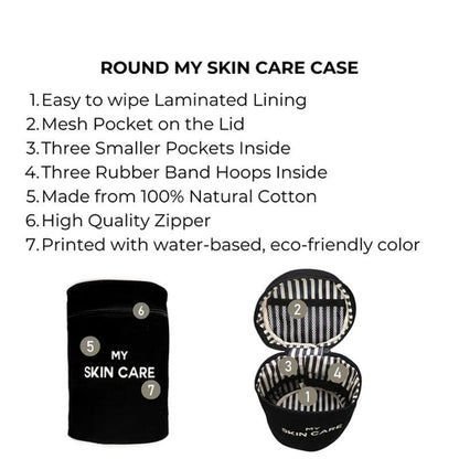 My Skin Care Round Cotton Organizer Bag - Waha Lifestyle