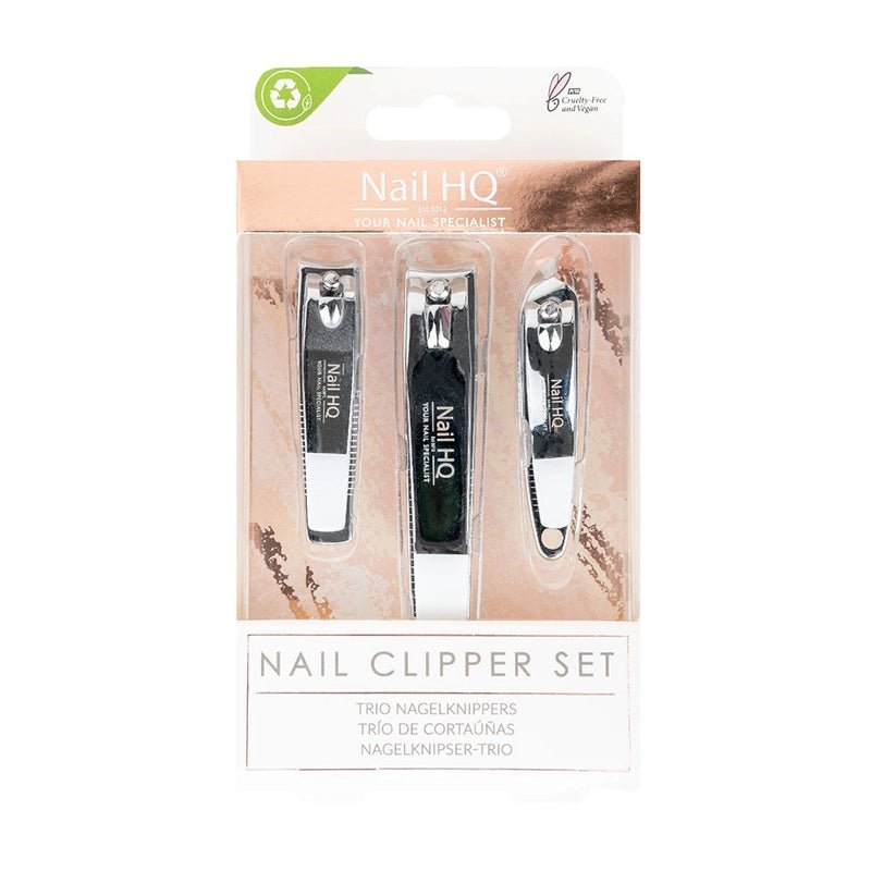 Stainless Steel Nail Clipper &amp; Cuticle Set - 3pcs