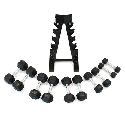 Olive Fitness Rubber Hex Dumbbells Set - 6Kg - Waha Lifestyle