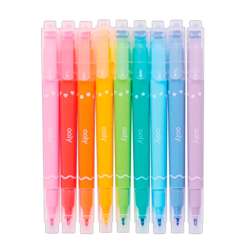 Confetti Stamp Double-Ended Markers For Kids - 9pcs