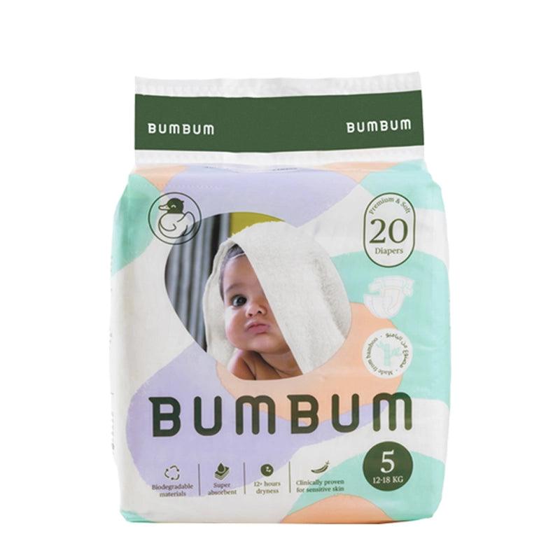 Organic Bamboo Baby Diapers (12 - 18kg) - Size 5 - 20pcs - Waha Lifestyle