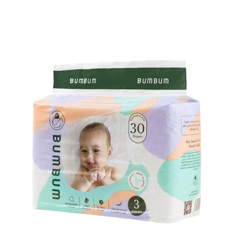 Organic Bamboo Baby Diapers (6 - 10kg) - Size 3 - 30pcs - Waha Lifestyle