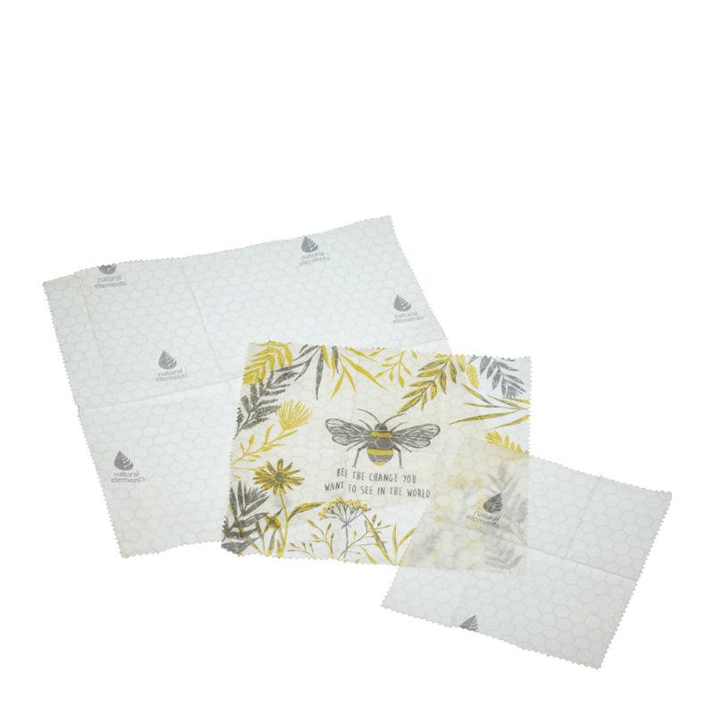 Organic Cotton &amp; Beeswax Food Bags - 3pcs - Waha Lifestyle