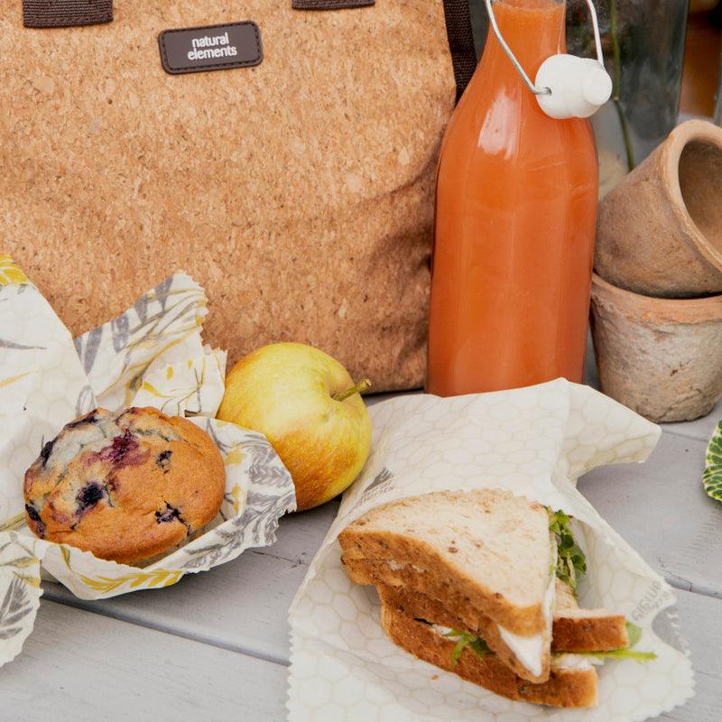 Organic Cotton &amp; Beeswax Sandwich Bags - 2pcs - Waha Lifestyle