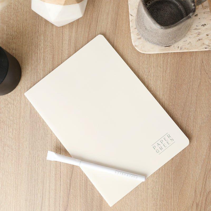 Papergreen A5 Stone Notebook - White - Waha Lifestyle