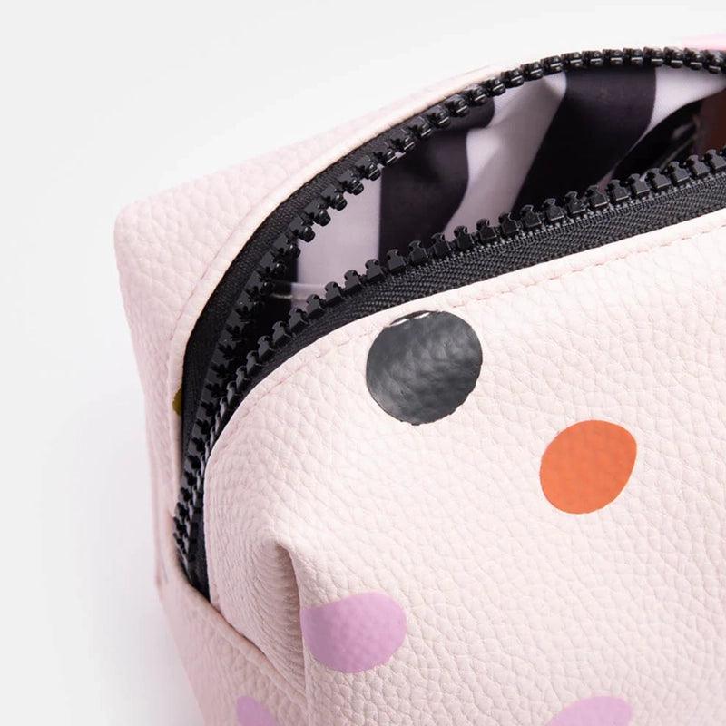 Pink Dotty Mini Cube Cosmetic Bag - Waha Lifestyle