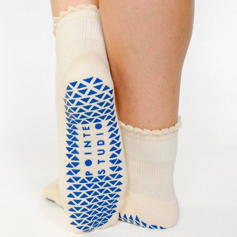 Happy Ankle Grip Socks for Pilates &amp; Yoga - Macadamia