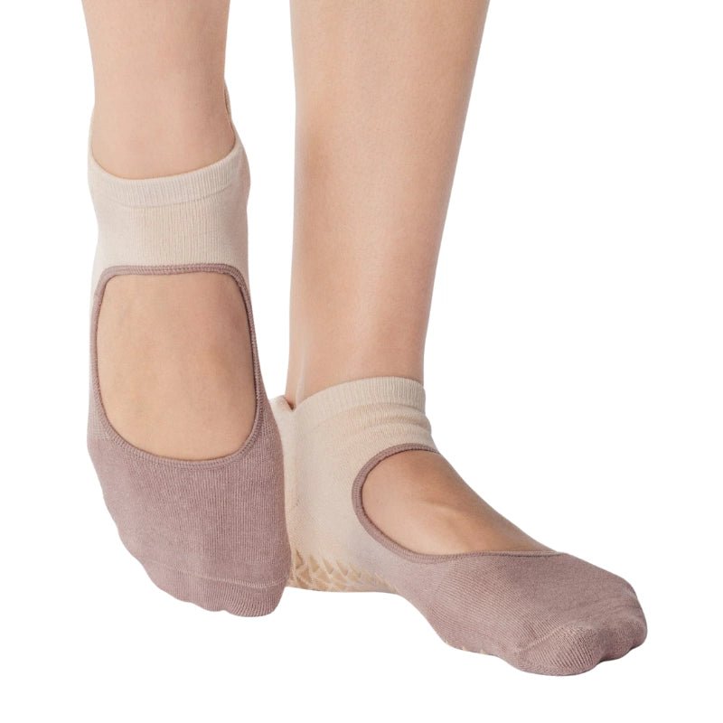 Nina Grip Socks for Pilates &amp; Yoga - Cappuccino