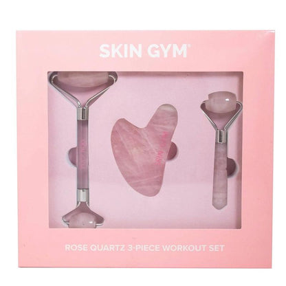 Rose Quartz Stone Facial Workout Set - 3pcs - Waha Lifestyle