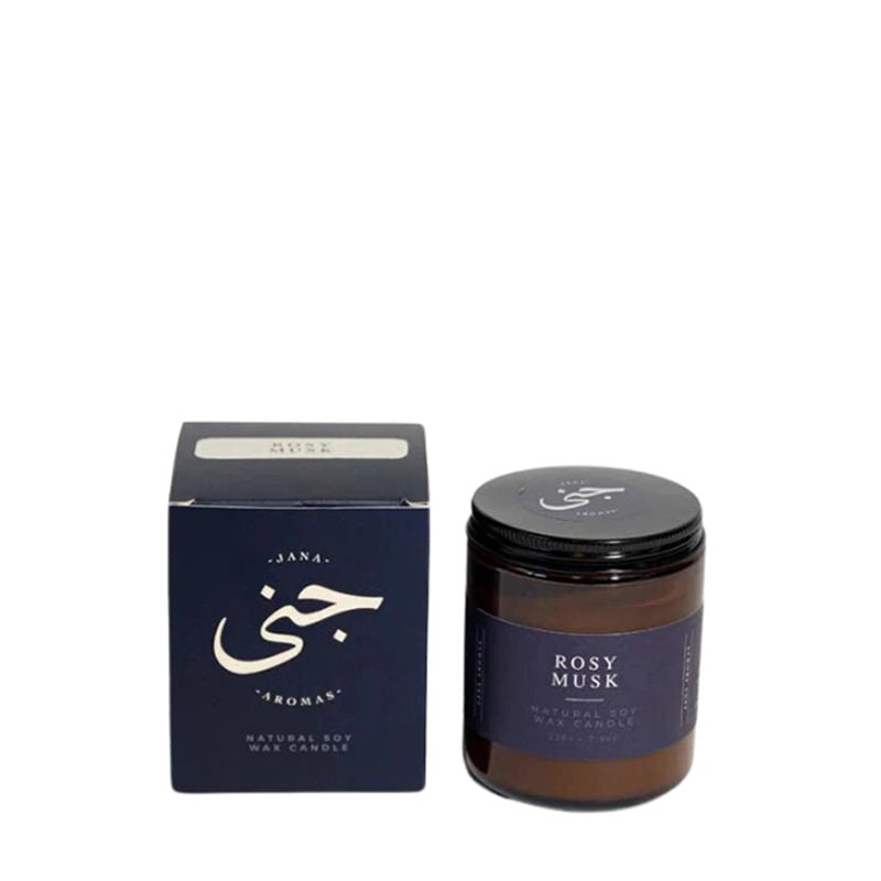 Rosy Musk Natural Soy Wax Candle - Waha Lifestyle