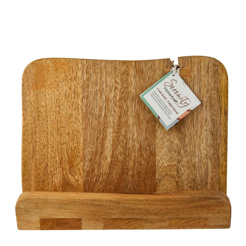 Serenity Mango Wood Recipe Book Holder / Tablet Stand - Waha Lifestyle