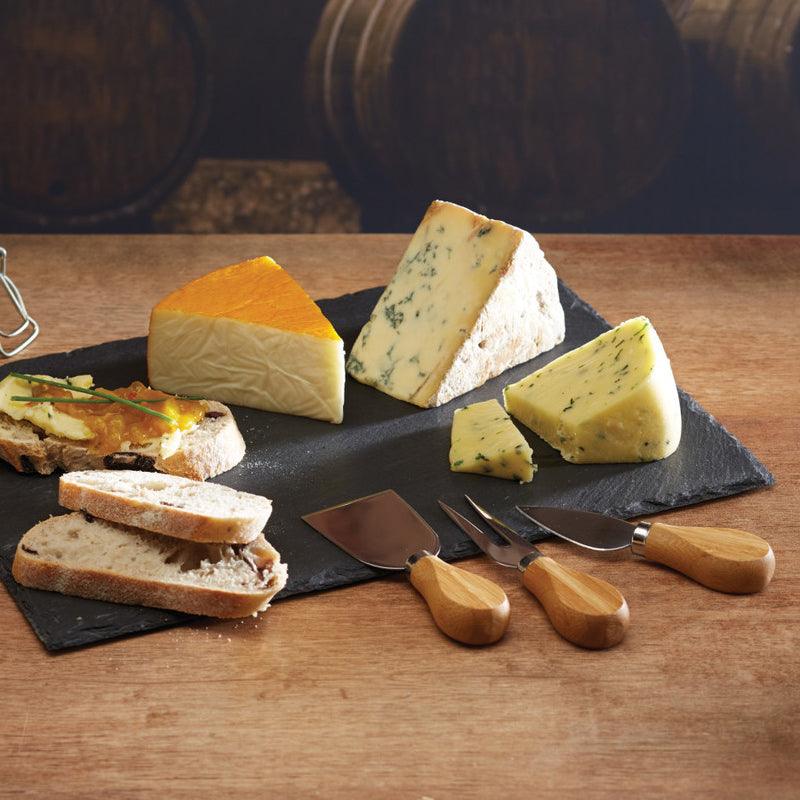 Serving Cheese Platter & Knife Set - 4pcs - Waha Lifestyle