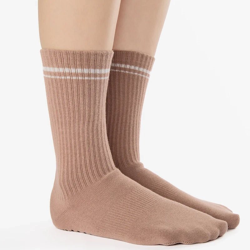 Halo Crew Grip Socks for Workouts - Sand